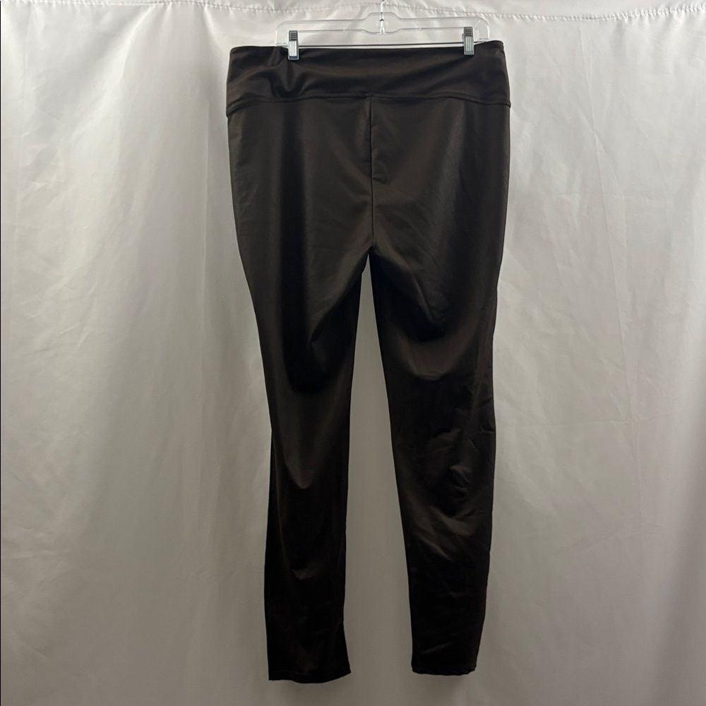 Seven Jeans 7 Dark Brown Faux Leather Leggings XXL - Picture 10 of 11